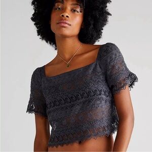Free People Lace Crop Top Small